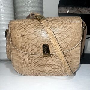 YSL Vintage Exotic Beige Crossbody Bag